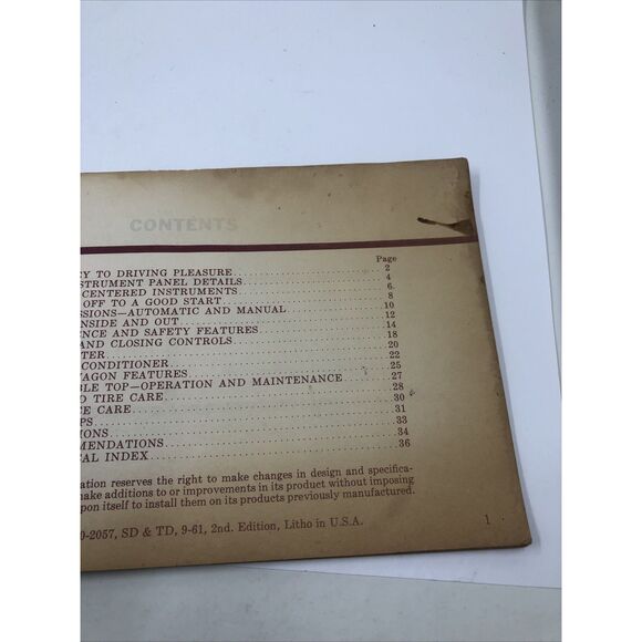 1962 Original Plymouth Owners Manual Guide. Vintage. Please Read - Picture 8 of 10